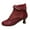 Red, variant on Women's Boots Snip Toe Casual Mid Heel Short Stuff Ankle Boots