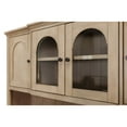 thumbnail image 3 of Modern Wood Hutch With Doors Office Storage Hutch Fully Assembled Light Brown, 3 of 13