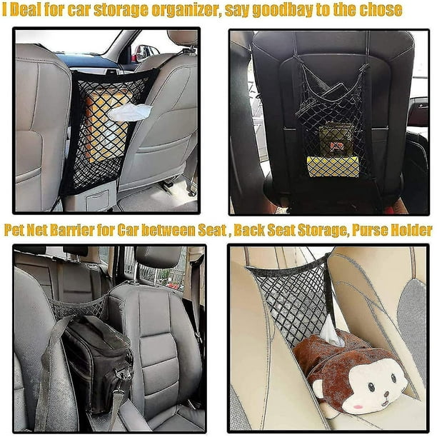 Vehicle Pet Barriers Dog Barrier Net For Back Seat Stretchable Car Pet Isolation Network1 Pieceblack