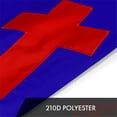 thumbnail image 5 of G128 Christian Flag, 6x10 ft, Embroidered ToughWeave 300D Polyester, Brass Grommets, Indoor/Outdoor, 5 of 9