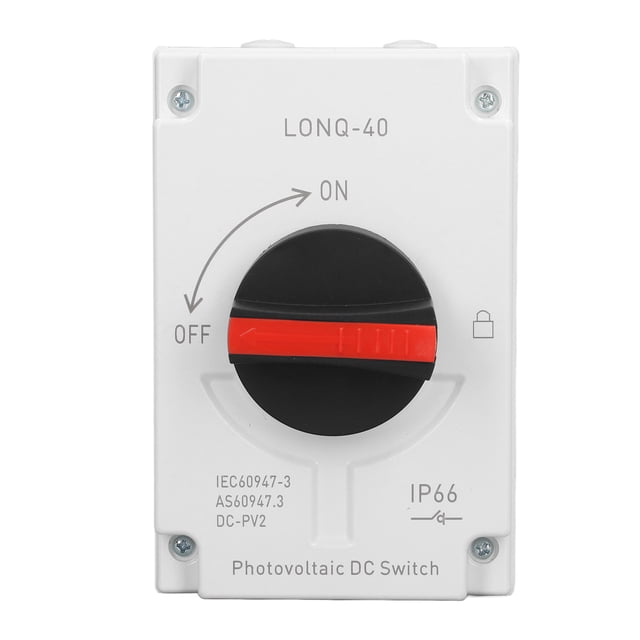 Interruptor de Desconexio Solar Fotovoltaica, Retardante de la Llama de Montaje de Riel DC1000V 32A DC AISLADOR Solar Switch PC para Barco