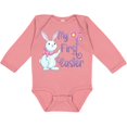 thumbnail image 3 of Inktastic My 1st Easter Cute White Bunny with Spring Flowers Boys or Girls Long Sleeve Baby Bodysuit, 3 of 5