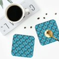 thumbnail image 5 of Pofeuu Seahorse Print Leather Coasters Set of 6, Round Cups Mugs Mat Pad for Home Kitchen Heat Resistant Drink Coasters,Square, 5 of 7