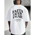 thumbnail image 3 of Men's Graphic T-Shirt Faith Over Fear Daily Wear 100% Cotton Unisex Gift Idea For Him Her Streetwear Design Comfortable Casual Top, 3 of 11