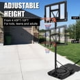 thumbnail image 4 of Garvee Basketball Hoop Goal System, 4.43 to 10 Ft Adjustable Height, 44"x28" Shatterproof Backboard, Black, 4 of 7