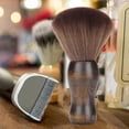 thumbnail image 4 of Cepillo plumero para el cuello de barbero con cerdas suaves y mango ergonómico de madera para la limpieza después del corte de pelo., 4 of 5