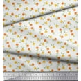 thumbnail image 2 of Soimoi White Rayon Fabric Rose Floral Printed Fabric 1 Yard 42 Inch Wide, 2 of 3