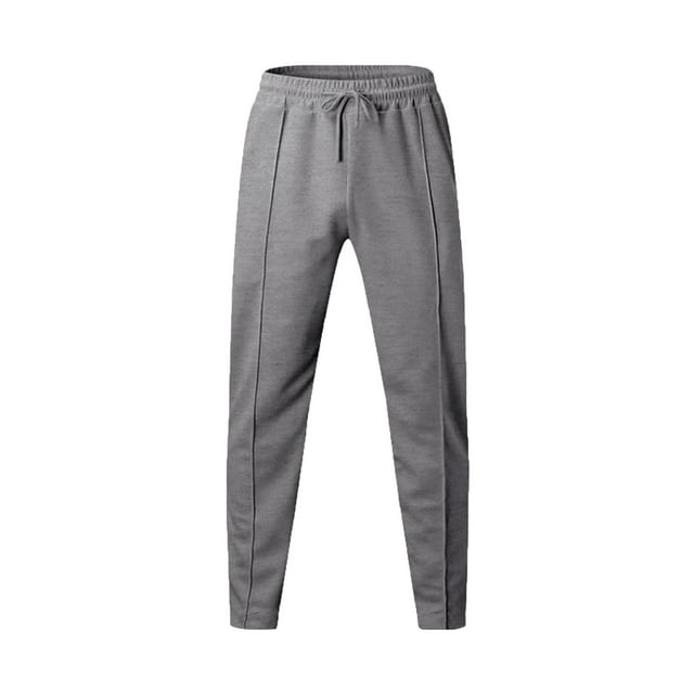 Amzcrzy Pantalones Hombre Clásicos Suaves Color Liso Trabajo Informales Ligeros Pierna Recta Cintura Elástica Holgados Cómodos Con Bolsillos Tallas M-3XL Gris