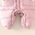 thumbnail image 5 of Baby Girls Boys Long Sleeve Warm Romper Dinosaur Hooded Fleece Lined Jumpsuit Comfortable Snowsuit for Outdoor, 5 of 6