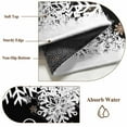 thumbnail image 2 of Black Christmas Round Rug 5ft Washable Circle Kitchen Rugs Non Slip Elk Xmas Snowflake Winter Deer Large Area Rug Indoor Floor Carpet for Bedroom Living Room Home Office Dining Room Nursery, 2 of 8