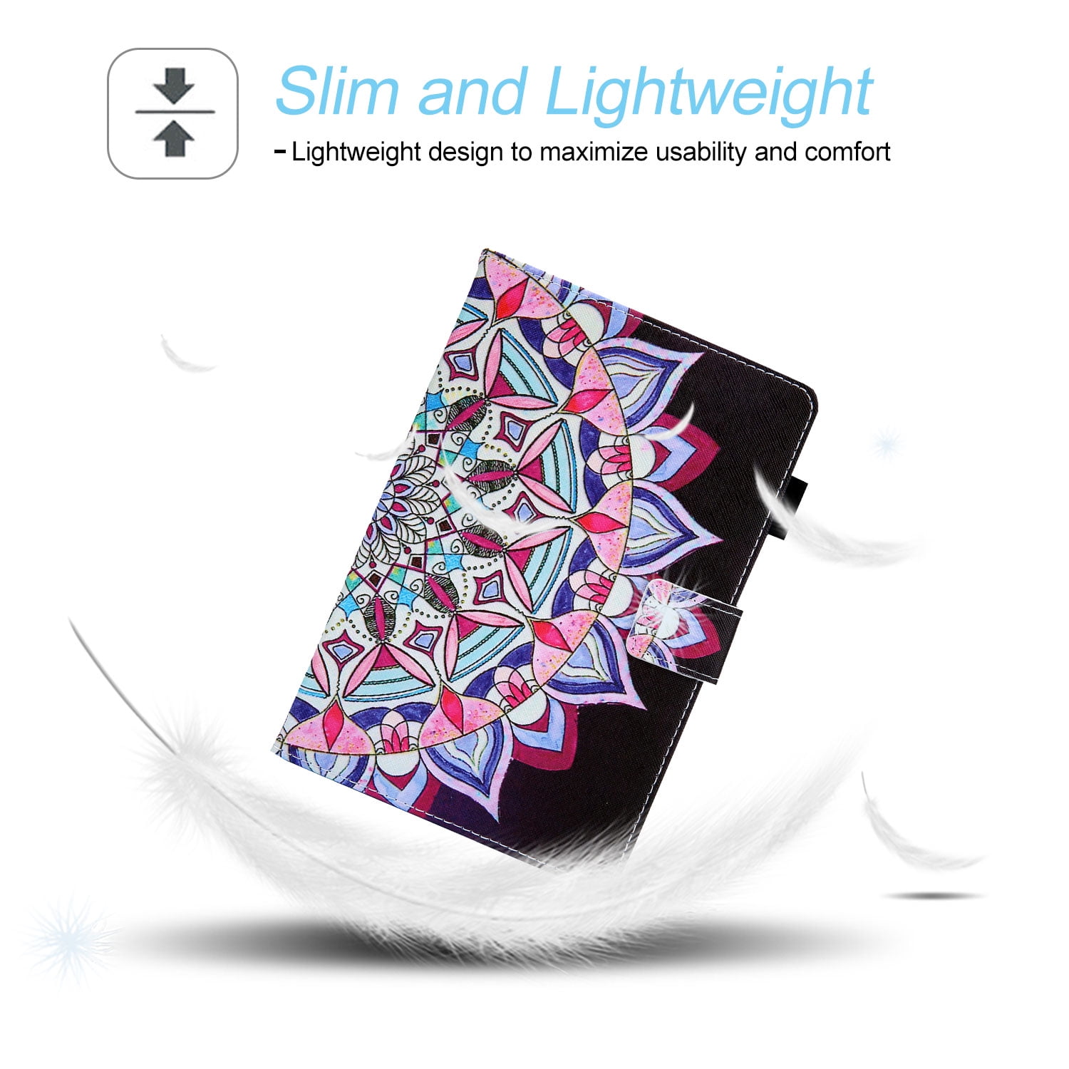 Tarise iPad 10th Generation Case 10.9 inch, iPad 10.9 Covers, PU Leather Auto Wake/Sleep Pencil Holder Shockproof Anti-Scratch Slim Stand Smart Case Cover for Apple iPad 10.9" 10th Gen, Flower