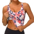 thumbnail image 4 of Kdxio Japanese Cherry Blossoms Print Workout Crop Tank Top for Women Racerback Yoga Tank Tops Athletic Sports Shirts Exercise Undershirts, 4 of 9