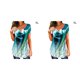 thumbnail image 2 of Camiseta de poliéster Jumpingount blusa informal estampado Floral colorido manga corta cuello en V, 2 of 6