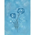 thumbnail image 2 of Lee, Judson 19x24 White Modern Wood Framed Museum Art Print Titled - Round Flower Blues II, 2 of 4