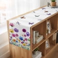 thumbnail image 6 of Table Runners 72 Inches Long Dress Scarves, Spring Flowers Farmhouse Kitchen Table Runner, Coffee Tablerunners, Watercolor Butterfly Dragonfly Daisy Country 16x72 Inch, 6 of 9