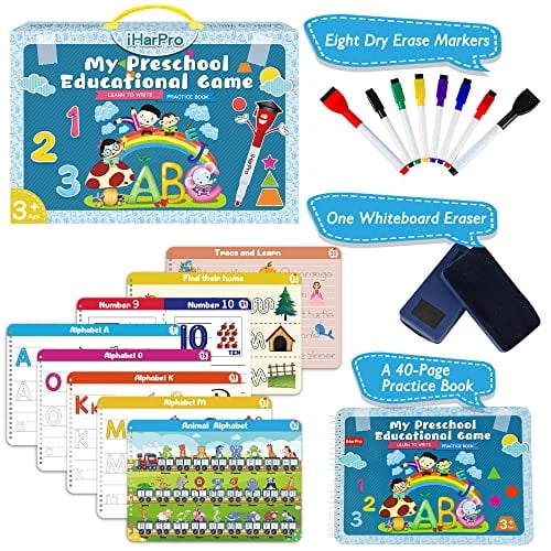 Libro de práctica de escritura a mano para niños, niños pequeños Preescolar Actividad de a iHarPro iHarPro