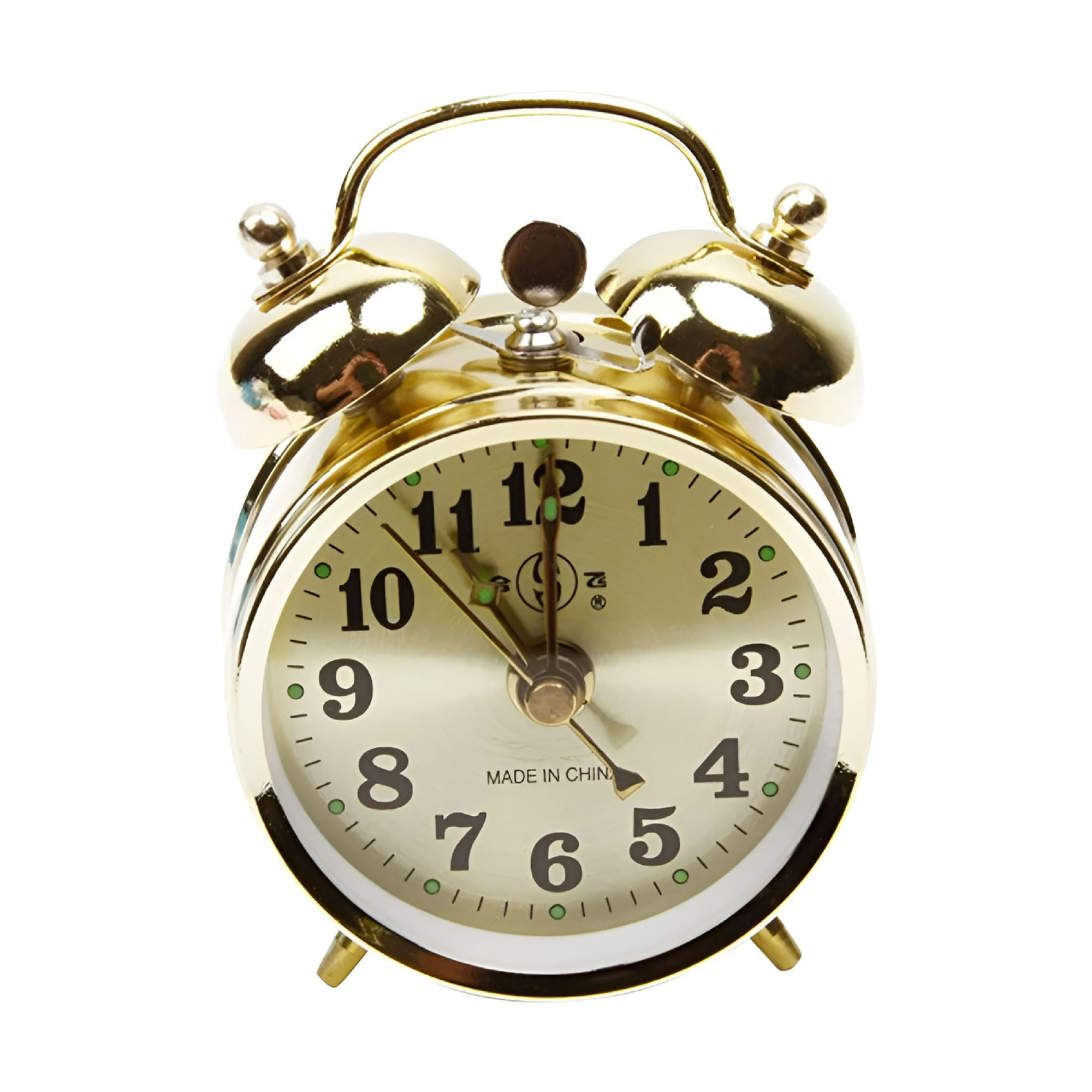 DESIGNICE 2026 New Metal Vintage Alarm Clock Extra Loud Manual Wind Up Analog Retro Backlight, for Bedroom, Office, Home Décor, Wake-Up Calls, Retro Style.