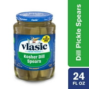 Vlasic Kosher Dill Pickle Spears, Keto Friendly, 24 fl fl oz Jar