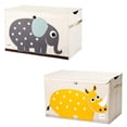 thumbnail image 1 of 3 Sprouts Ensemble de Bacs de Rangement pour Coffre à Jouets Pliable avec Éléphant et Rhinocéros (Pack de 2), 1 of 8