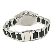 Ladies Silver-tone Zebra stripe clubbing watch 37mm 10mm thick case. CZ bezel, 18mm wide Silver-tone and black link bracelet fits 8 wrists.