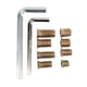 thumbnail image 3 of Perno De Muebles De Rosca Macho Hembra Galvanizado De Acero Al Carbono Con Inserto Roscado Métrico De 122 Uds Para Armario, 3 of 7