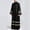 A122 Black, variant on Men's Clergy Priest Robe Costume Long Zipper Front Cassock with Metallic Trim Medieval Wizard Sorcerer Fantasy Cosplay Halloween Themed Party Dress