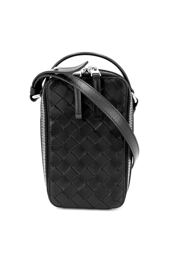 Pre-Owned Bottega Veneta Men's and Women's Intrecciato Getaway Phone Pouch Mini Handbag...