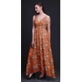 thumbnail image 5 of Bimba Bird Ladies Printed Resort Maxi DrawstringDressSpaghetti Strap Beach Wear-Large, 5 of 5
