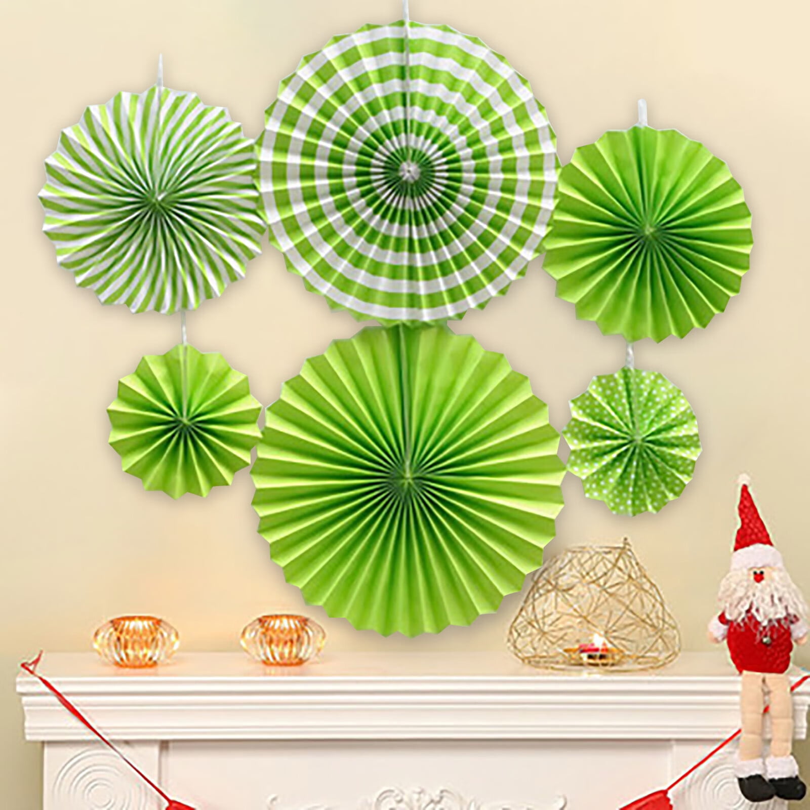 Ounabing Tissue Paper Fans Party Wedding Birthday Hanging Paper Fan