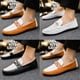 thumbnail image 5 of Zapatos Autumn Bean, zapatos de cuero pequeños de moda coreana para hombres, zapatos Joker de suela suave con personalidad para conducir, zapatos casuales perezosos para hombres, 5 of 6