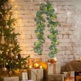 thumbnail image 5 of Luxcidy Artificial Eucalyptus Greenery Plant, Fake Silver Dollar Leaves Garland Wreath Fake Vines with White Flowers Table Runner for Wedding Arch Home Party Mantle Decor (A), 5 of 7