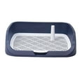 thumbnail image 5 of Washable Pet Dog Toilet, Dog Potty Tray Easy to Clean Indoor Outdoor Bedpan Lattice Urinal Training Pad Holder Trainer Corner for Dogs Cats Dark Blue, 5 of 9