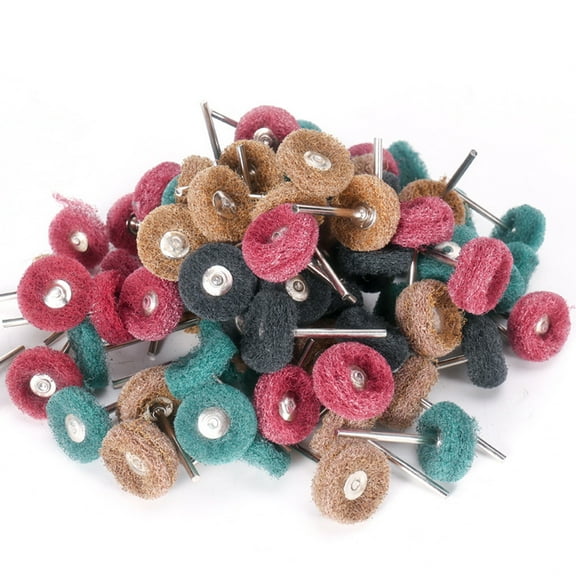 80Pcs Buffing Wheel Polishing Tool Abrasive Wheel Shank Craft Bits for Dremel Rotary Parts
