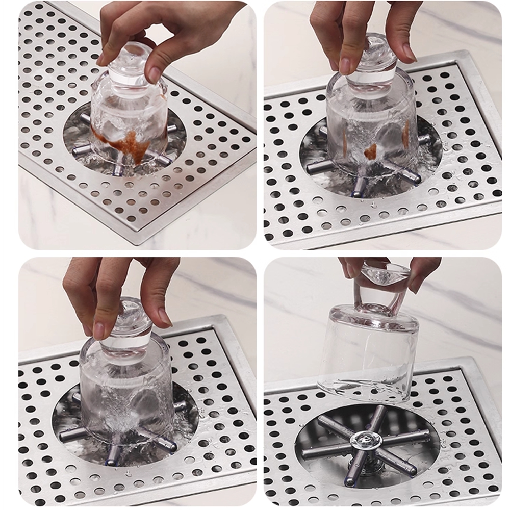 24" X 8" Stainless Steel Automatic Cup Washer, Instant Glass Rinser for Sink - for Coffee Mugs, Beer Glasses & Baby Bottles in Home, Cafe, Bar & Restaurant