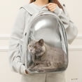 thumbnail image 7 of Go Out Pet Bag Breathable Outdoor Small Puppy Carrier Transparent Cat Shoulders Backpack for Cat Traveling, Camping and Hiking, 7 of 7