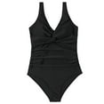 thumbnail image 4 of Maillots de Bain une Pièce pour Femmes, Maillot Froncé à Torsade devant, Contrôle du Ventre, Monokini, 4 of 7