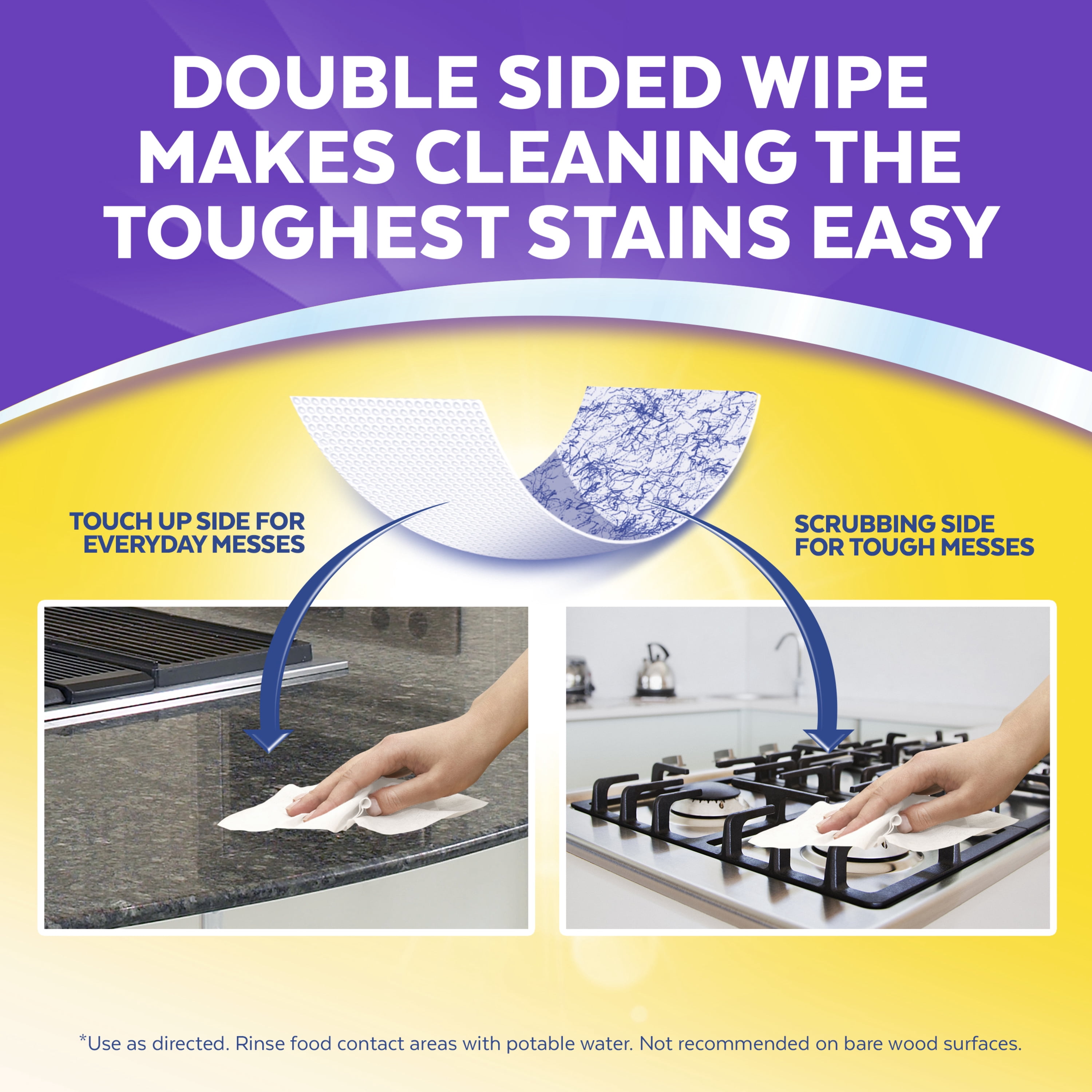 (2 pack) Lysol Dual Action Disinfectant Wipes, Multi-Surface Antibacterial Scrubbing Wipes, For Disinfecting and Cleaning, Citrus Scent, 75 Count