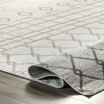 thumbnail image 4 of nuLOOM Mya Geometric Trellis Machine Washable Area Rug, 5' x 8', Gray, 4 of 9