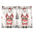 thumbnail image 7 of Yayeee Kitchen Curtains Tier Pair Light Filtering 27"x36" Rod Pocket Short Cafe Window Panel, Beige Christmas Santa, 7 of 7