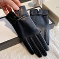 thumbnail image 6 of UJNDER Ladies' 2025 Autumn and Winter Versatile Windproof Thick Cold Leather Gloves for Women Black, 6 of 6