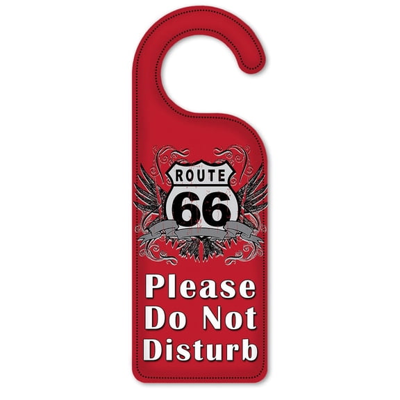 Do Not Disturb Door Knob Hanger Sign - Route 66