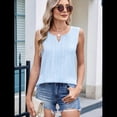thumbnail image 4 of Camiseta de Tirantes de Verano para Mujer, Sin Mangas, Estilo Informal de Negocios, Básica, Holgada, Elegante, para el Trabajo, 2025. Azul L, 4 of 10