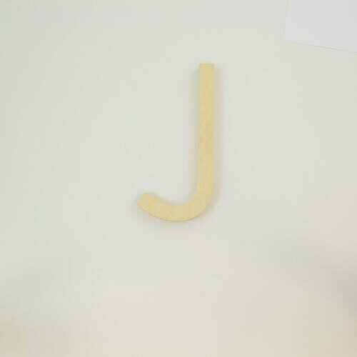 Package of 1, 14 Inch X 1" Baltic Birch "J" Wood Letters In The Century Gothic Font | Thick | Upper Case For Art & Craft Project, Made in USA