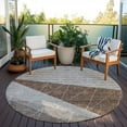 thumbnail image 6 of Addison Rugs Chantille Indoor/Outdoor Transitional Modern Gray Washable Round Rug, 8' x 8', 6 of 6
