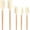 Off-White, variant on Wooden Handle Rubber Spatula Set 5 count for Kitchen Baking, Jars,Cooking, and Mixing High Non Dishwasher Safe ()