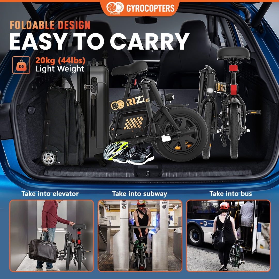Gyrocopters Rizz Foldable Electric Bike | up to 55 km range | 25km