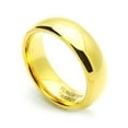 thumbnail image 2 of Men Women 7MM Comfort Fit Tungsten Carbide Wedding Band High Polish Domed Gold Tone Ring (7 to 15), 2 of 3