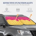 thumbnail image 4 of Zufioo Red Ice Cream Print Folding Car Windshield Sun Visor, Anti-ultraviolet Sun Visor, Suitable for Trucks, Vans Car Accessories-Large, 4 of 6