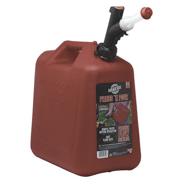 GarageBOSS GB351 5 Gallon Red Plastic Gas Can