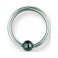 thumbnail image 2 of SGSS Captive w Hematite Ball 14G (1.6mm) 3/8 (10mm) Dia w 3mm Gap & 4mm Stainless Steel, 2 of 2